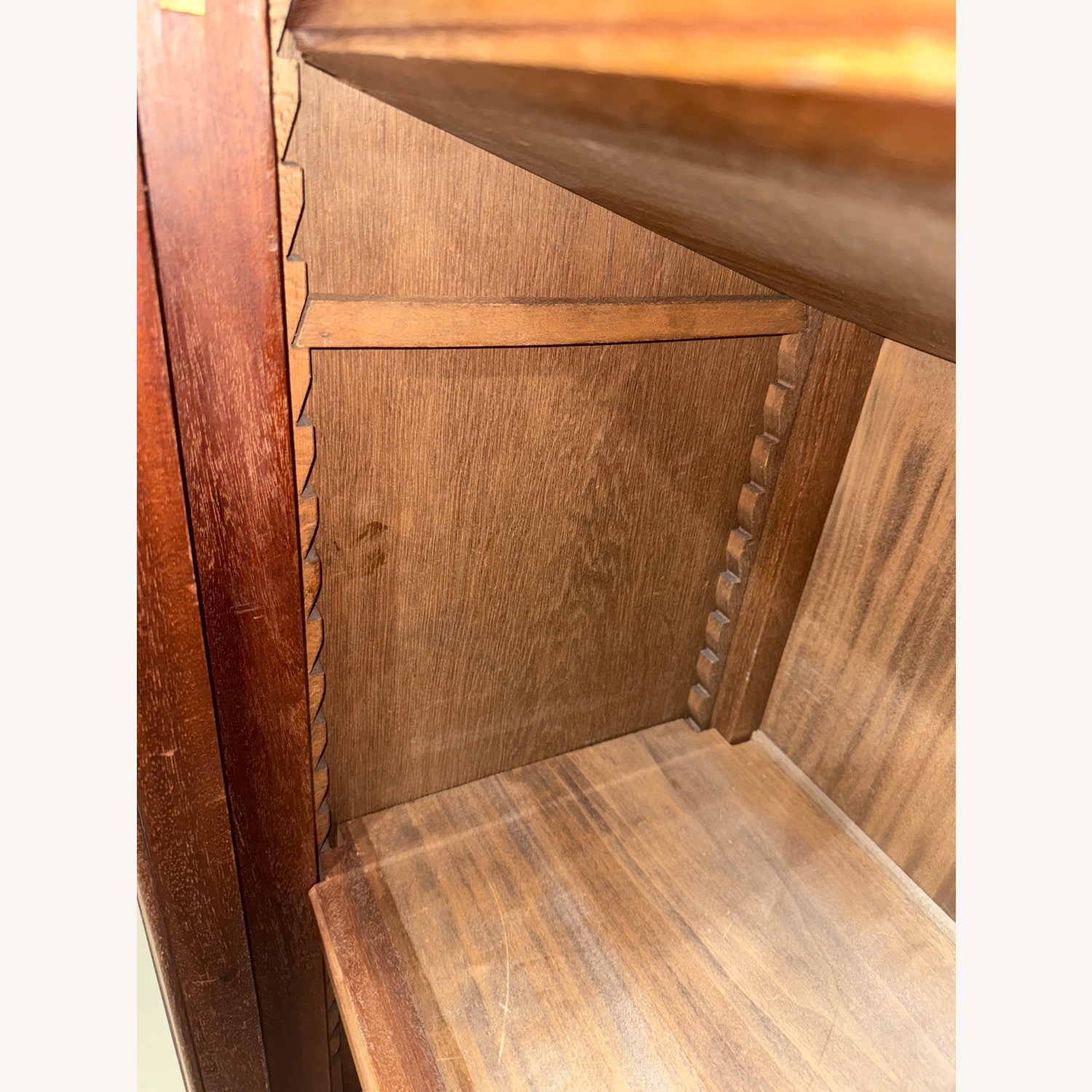 Antique Dark Brown Wood Bookcase - image-13