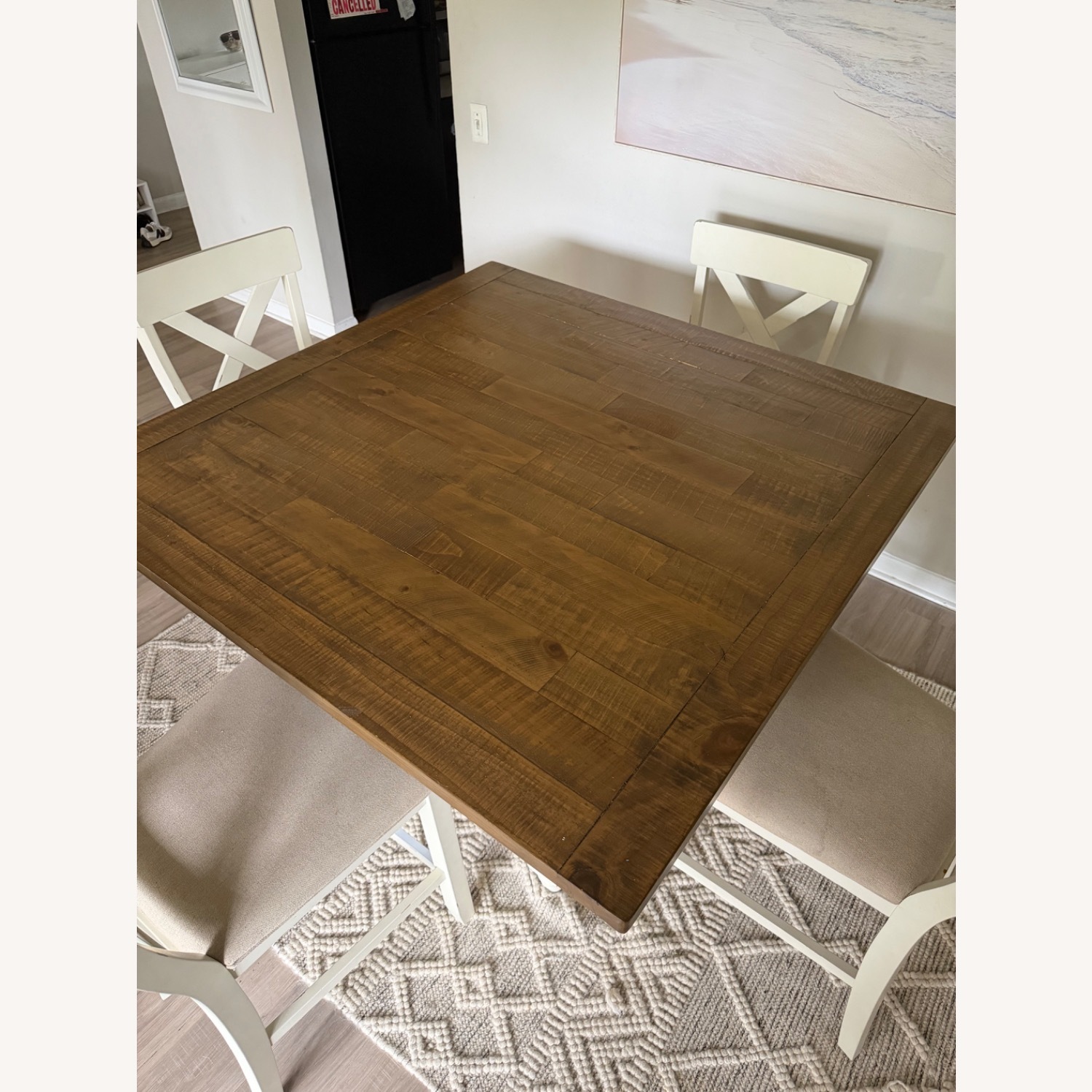 Rooms To Go Dark Brown and White Wood Dining Sets - image-5