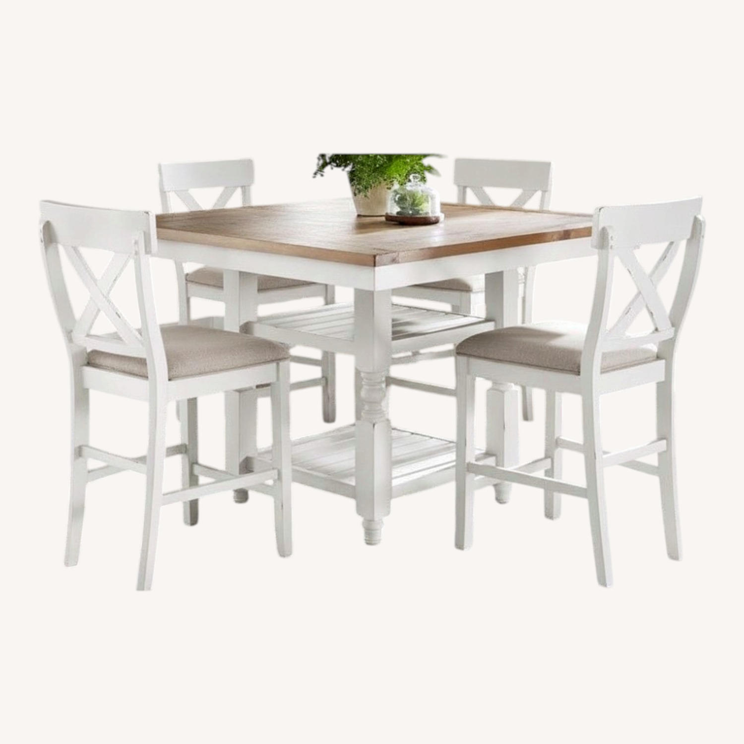 Rooms To Go Dark Brown and White Wood Dining Sets - image-7