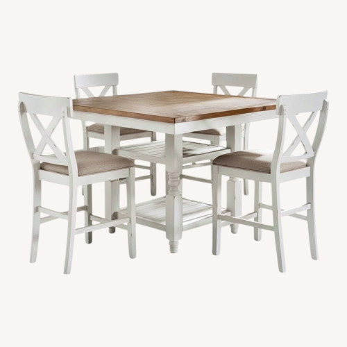 Used Rooms To Go Dark Brown and White Wood Dining Sets for sale on AptDeco