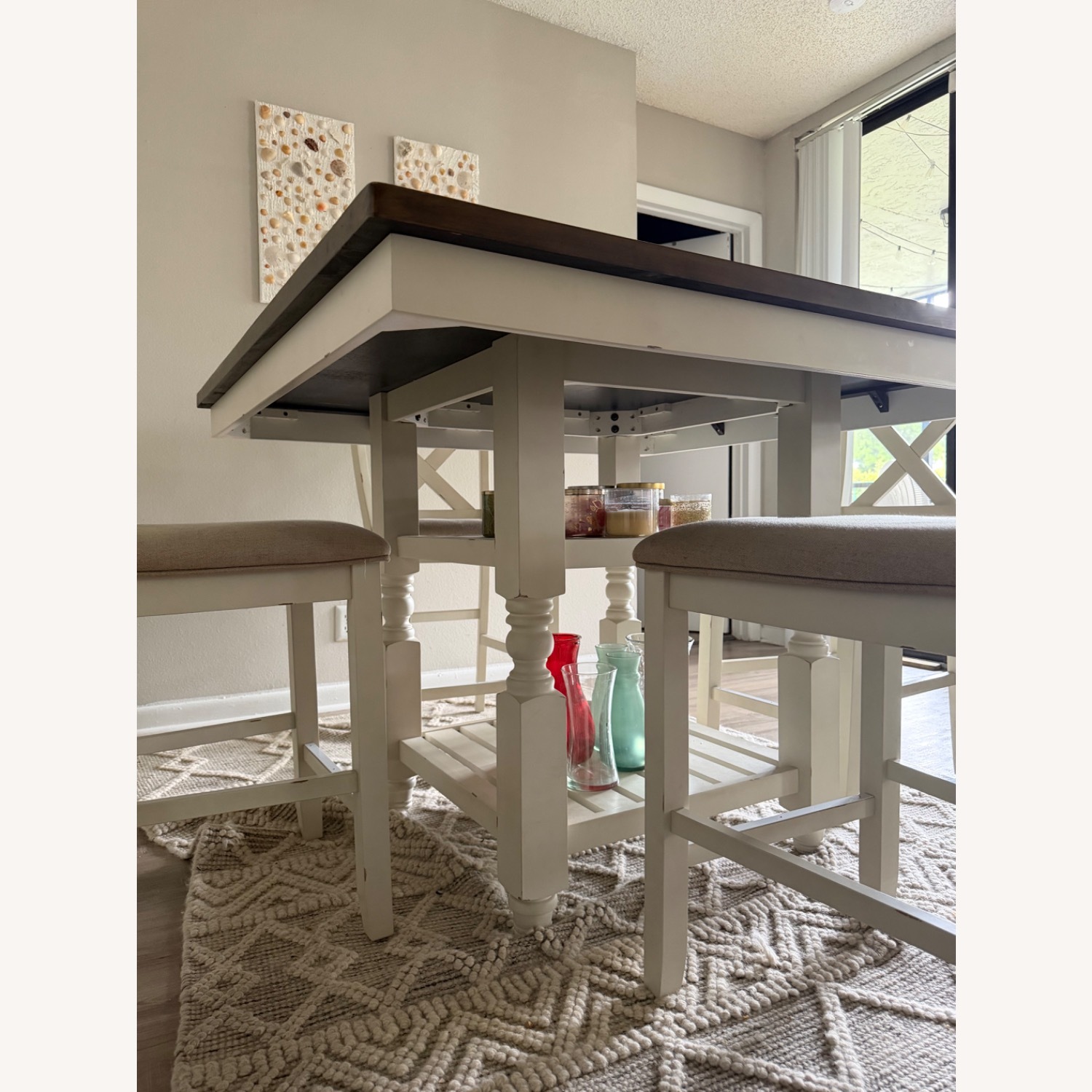 Rooms To Go Dark Brown and White Wood Dining Sets - image-3