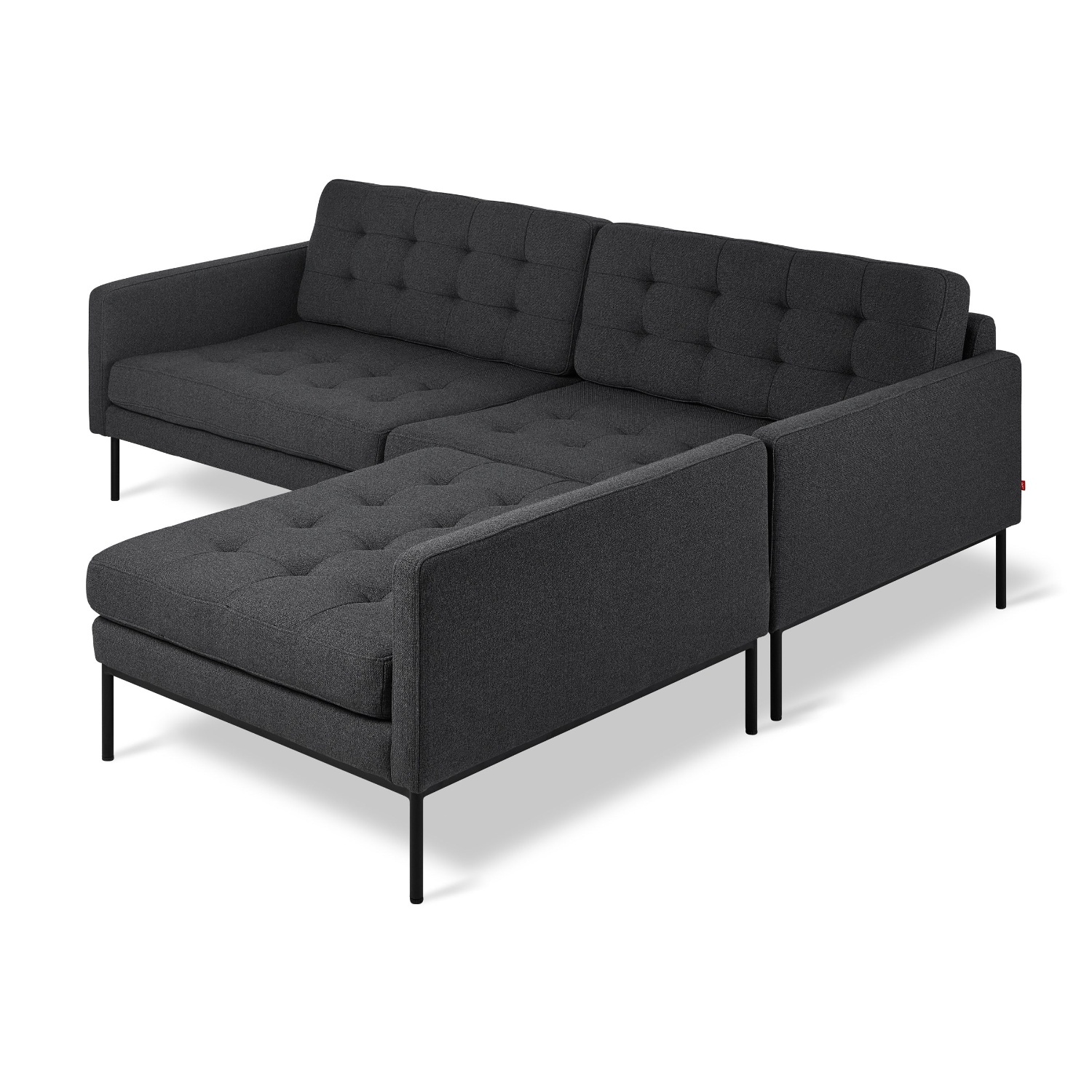 Gus Modern Blue 2 Seater Sofa With Ottoman - image-4