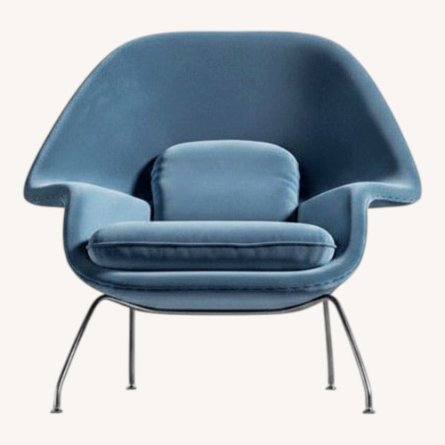 Used Rove Concepts Blue Womb Chair & Ottoman for sale on AptDeco