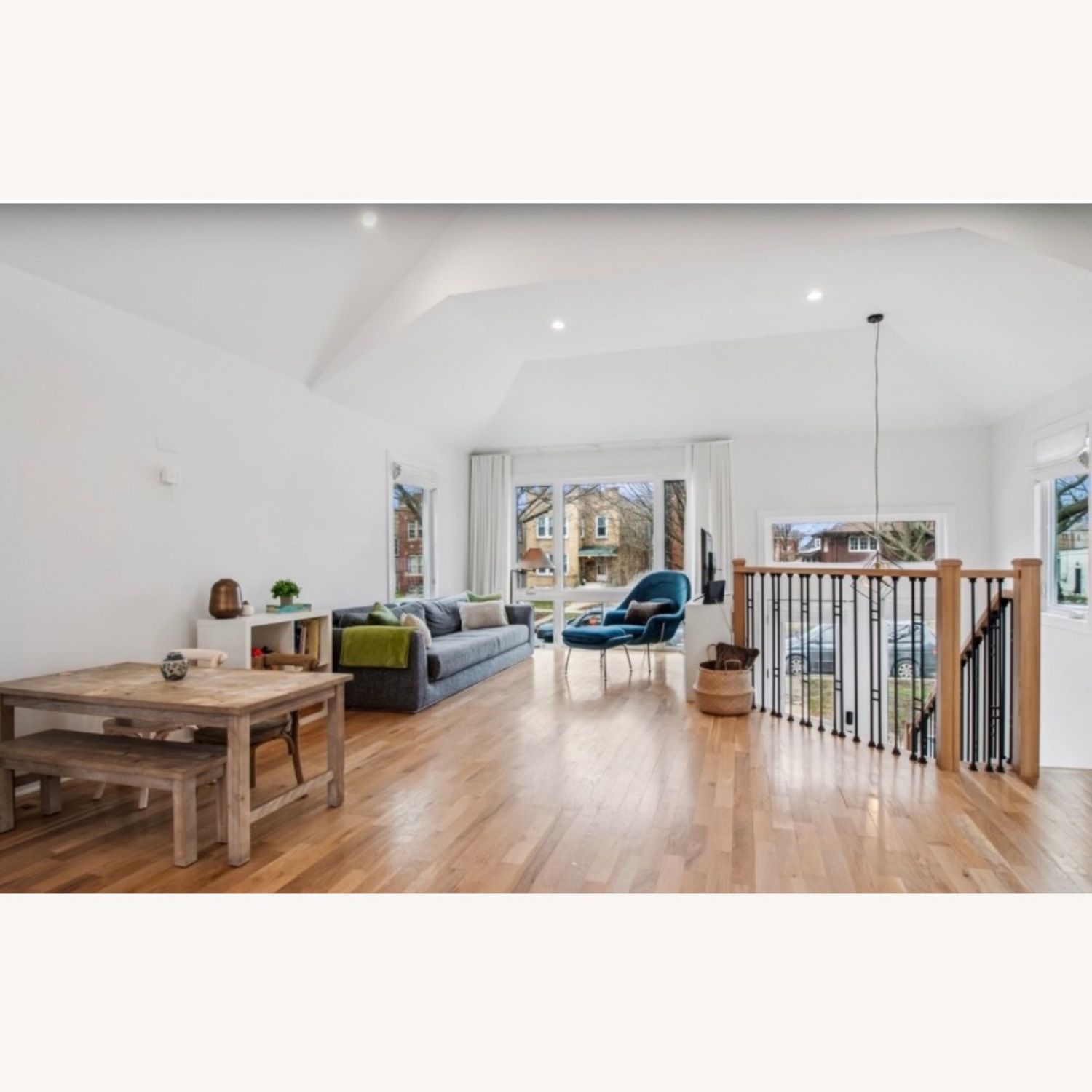 Rove Concepts Blue Womb Chair & Ottoman - image-5