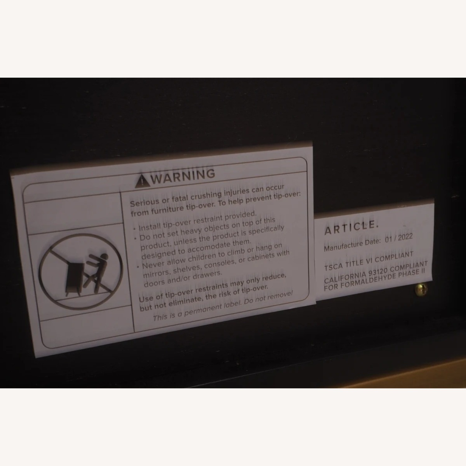 Article Oscuro Black Metal Media Storage - image-1