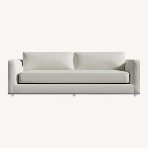 Used Rove Concepts White Faux Leather Sleeper Sofa for sale on AptDeco