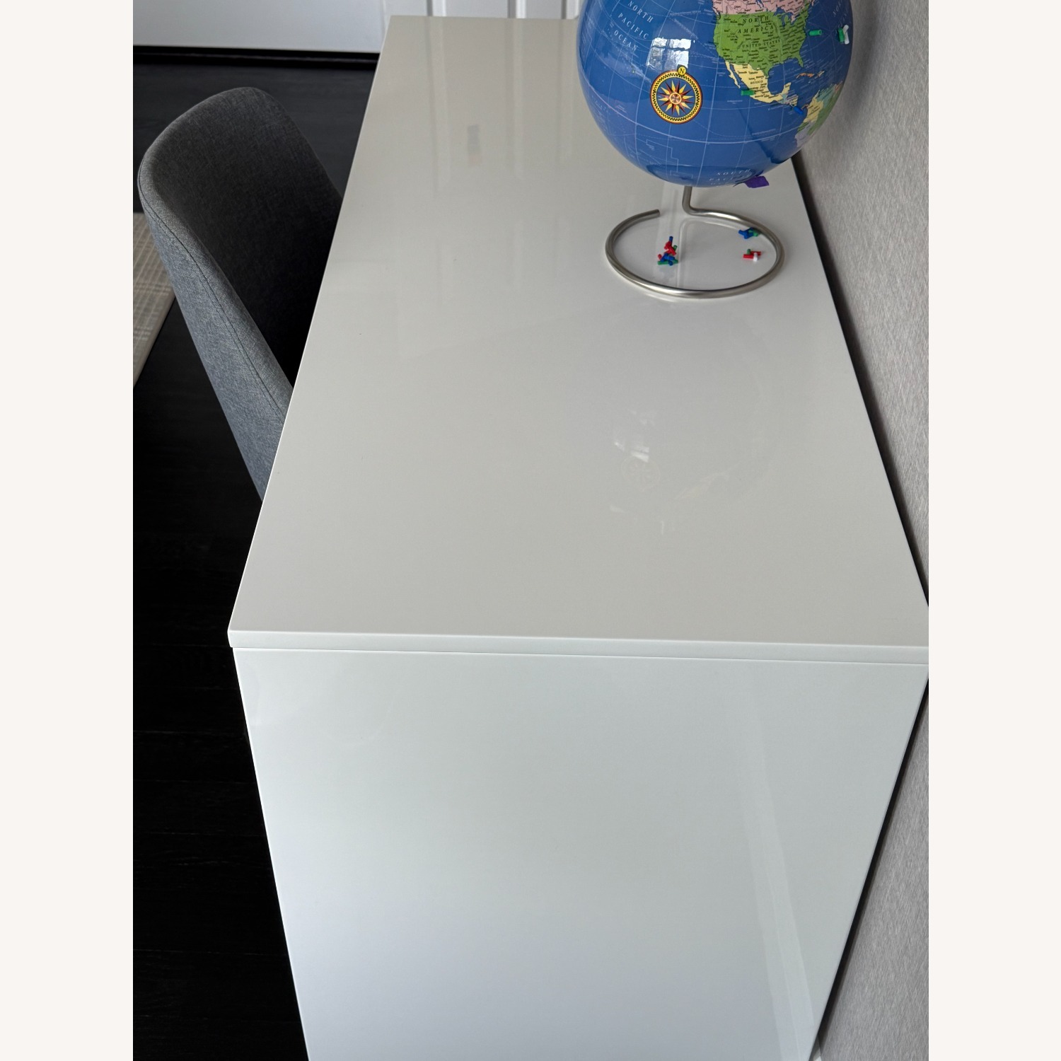 West Elm Solstice White Desk - image-3