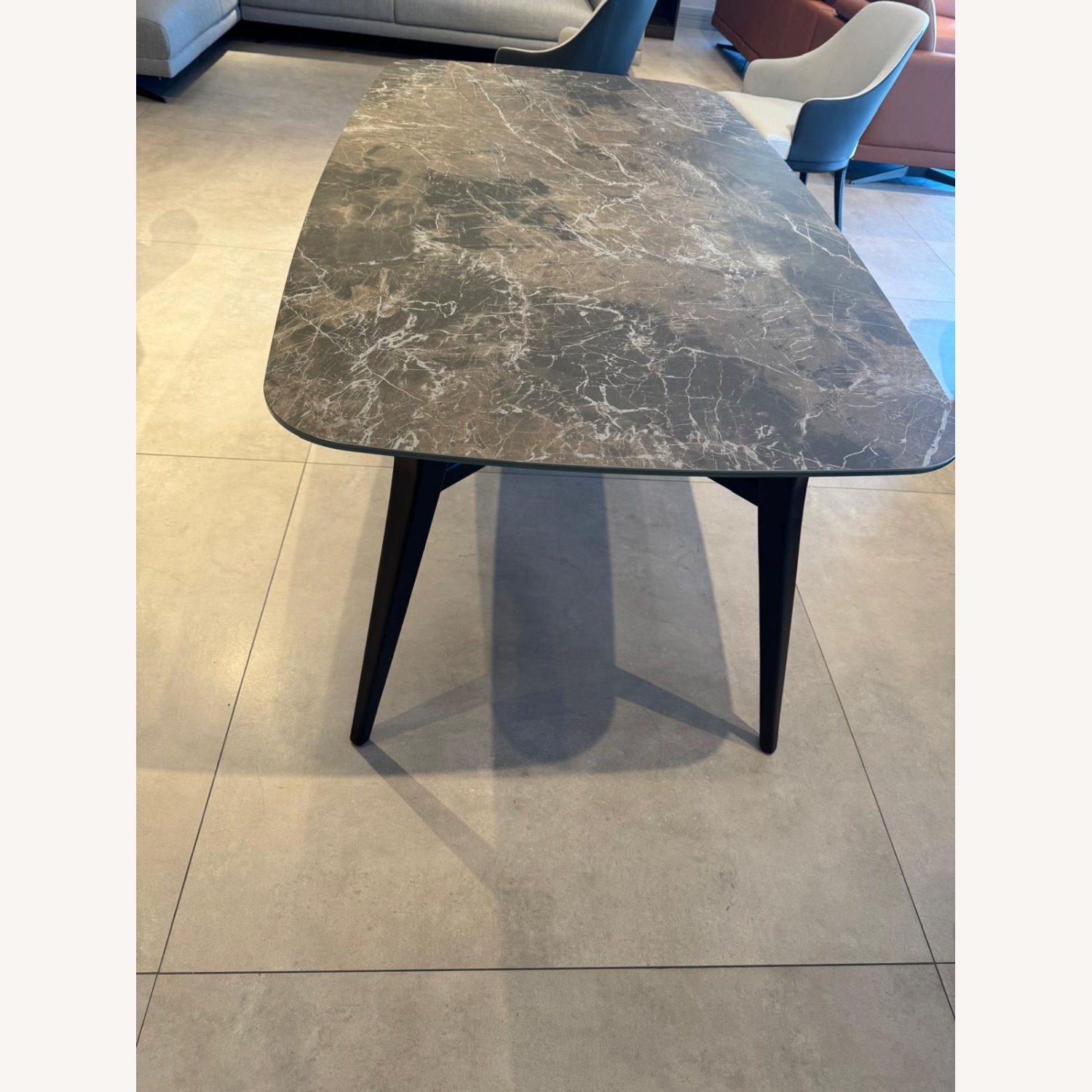 Lazzoni Fly Dark Brown Ceramic Dining Table - image-4