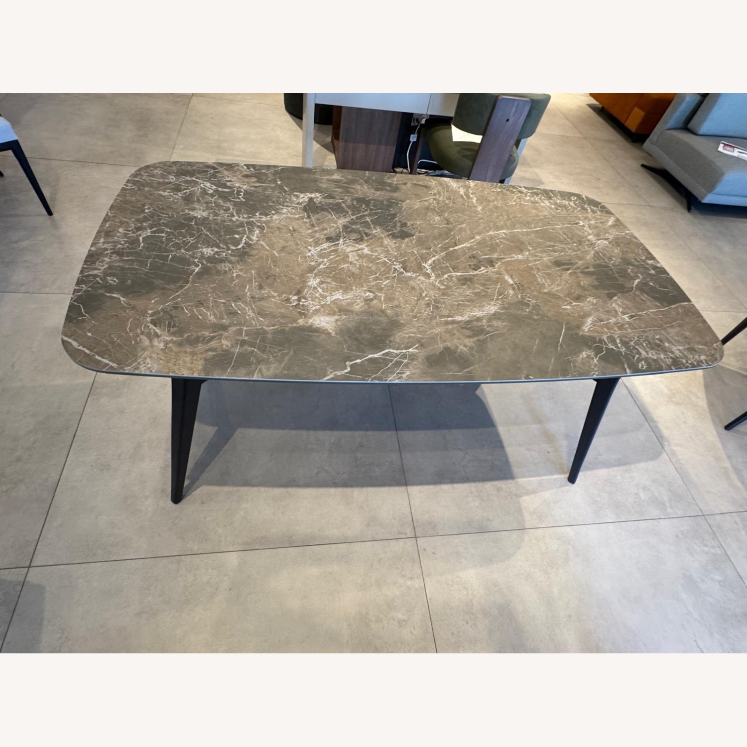 Lazzoni Fly Dark Brown Ceramic Dining Table - image-1