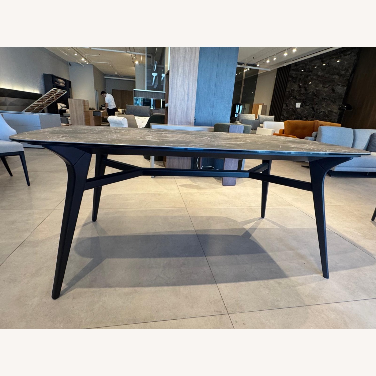 Lazzoni Fly Dark Brown Ceramic Dining Table - image-2