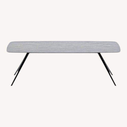 Used Lazzoni Tilia White Ceramic Dining Table for sale on AptDeco