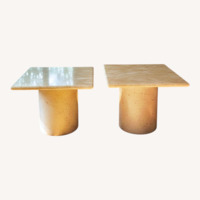 Karl Springer Natural Lacquer Side Tables (2)