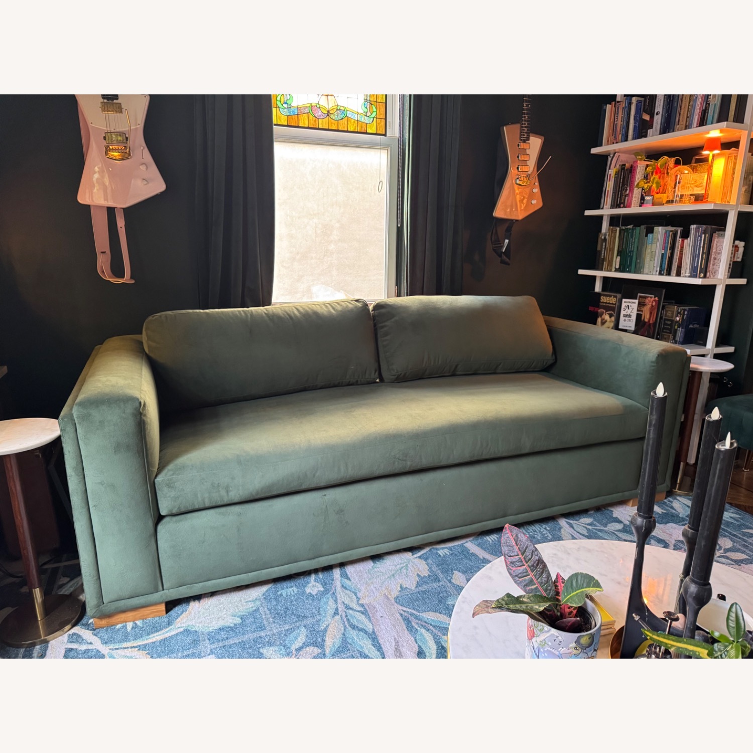 West Elm Nassau Sleeper Sofa in Evergreen - image-2