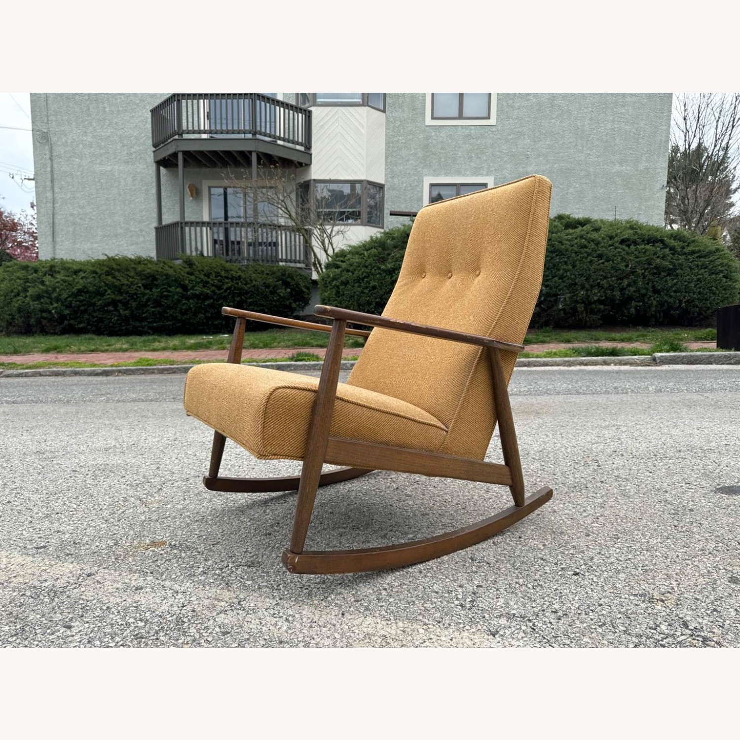 Vintage/Antique Light Brown Wood Armchair - image-2