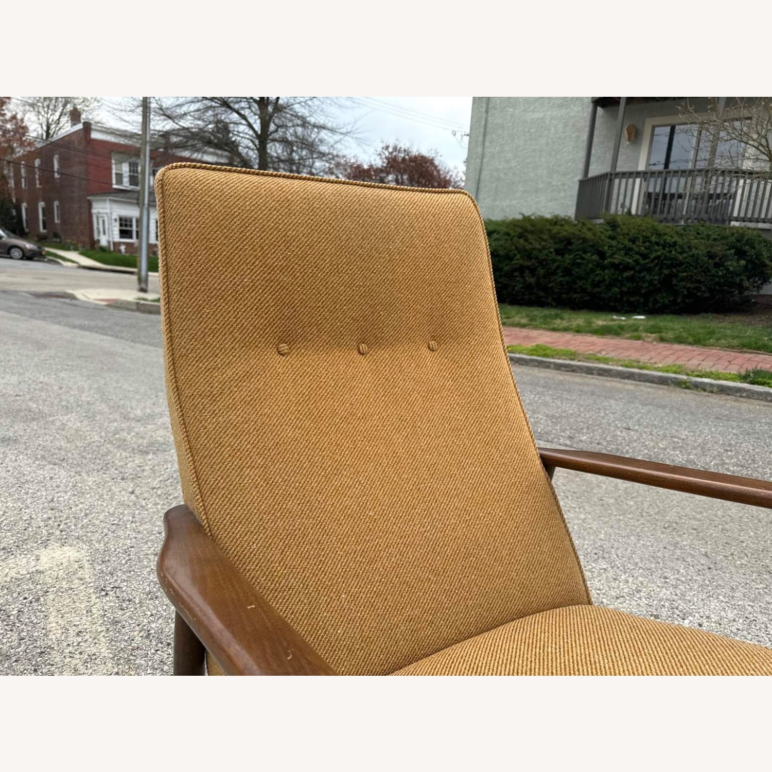 Vintage/Antique Light Brown Wood Armchair - image-5