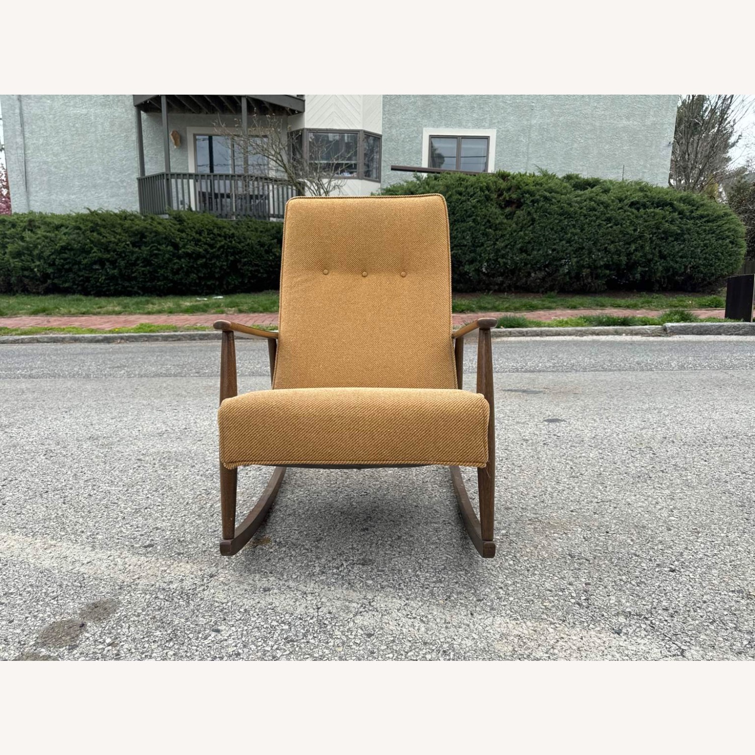 Vintage/Antique Light Brown Wood Armchair - image-6
