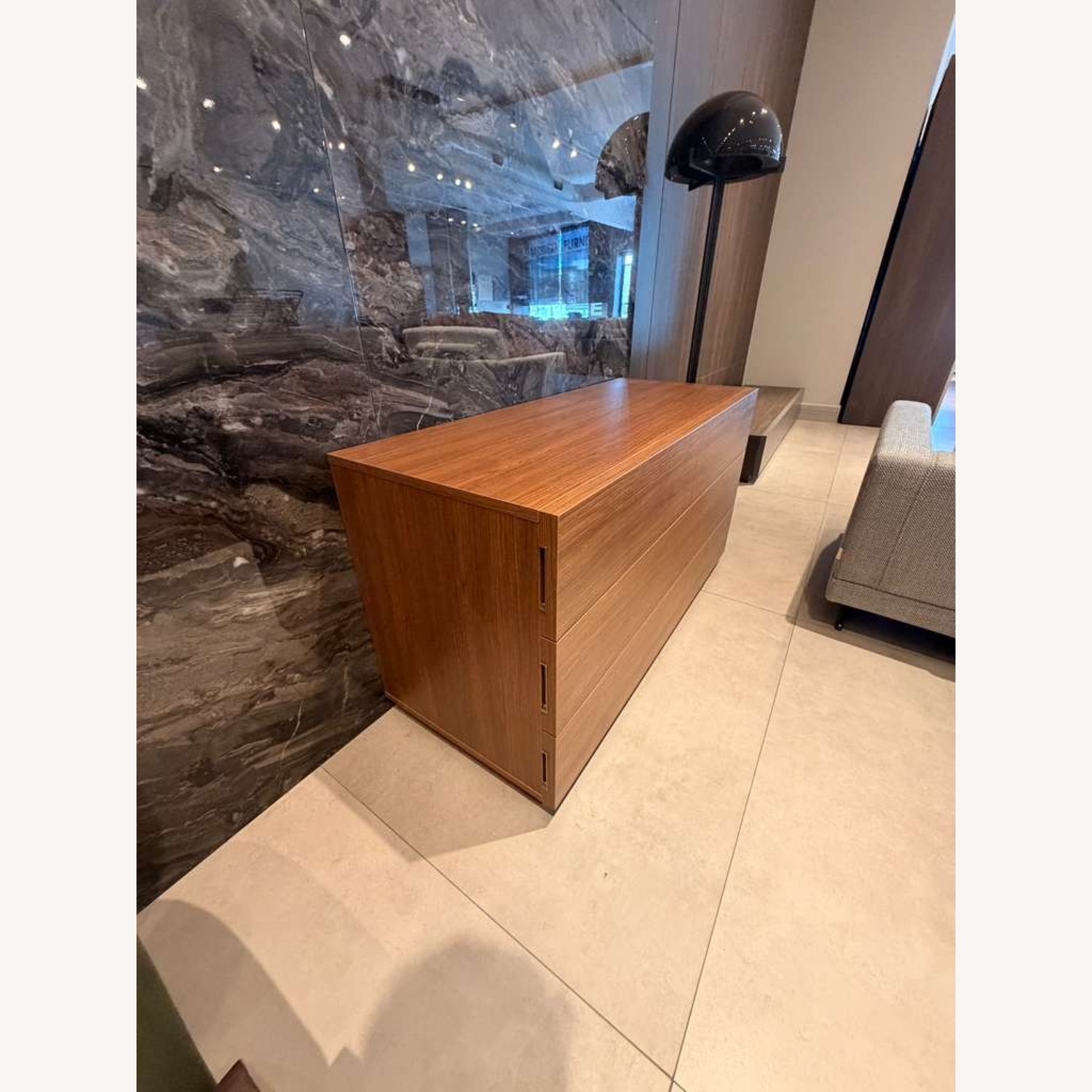 Lazzoni Dark Brown Stone Dresser 50" - image-2