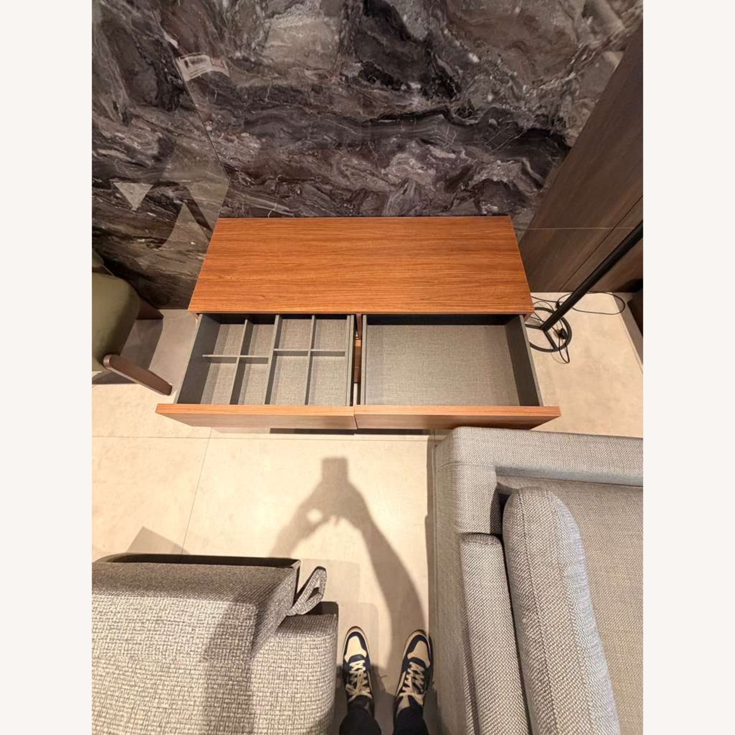 Lazzoni Dark Brown Stone Dresser 50" - image-4