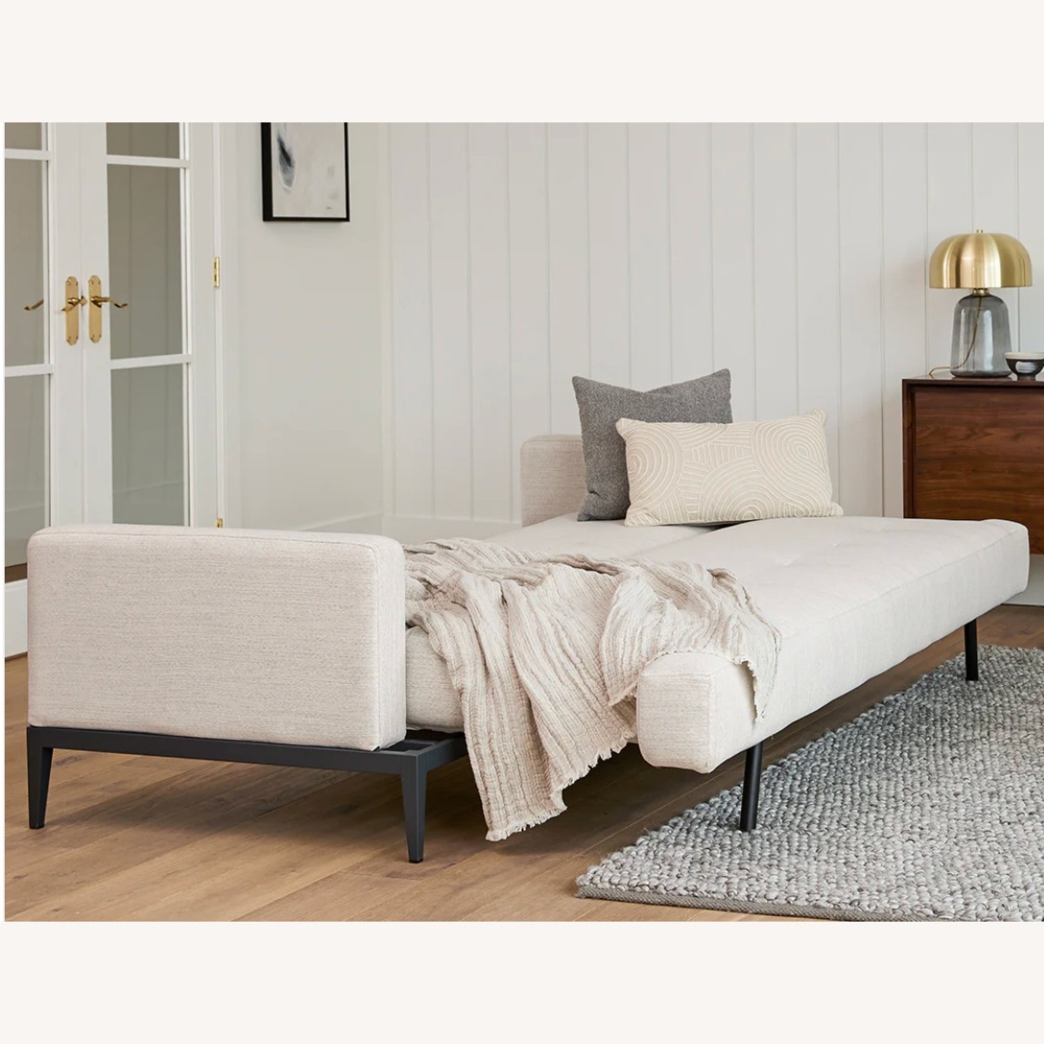 Article Light Gray Fabric Sleeper Sofa - image-3