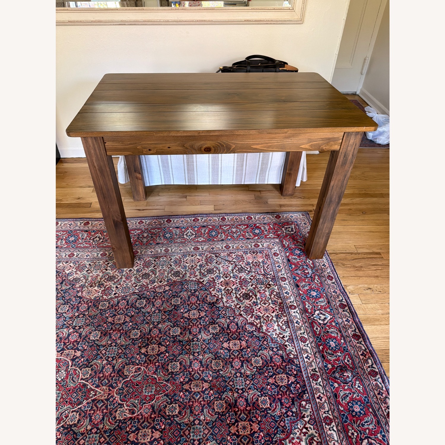 Merrick Lane Dark Brown Wood Dining Table - image-2