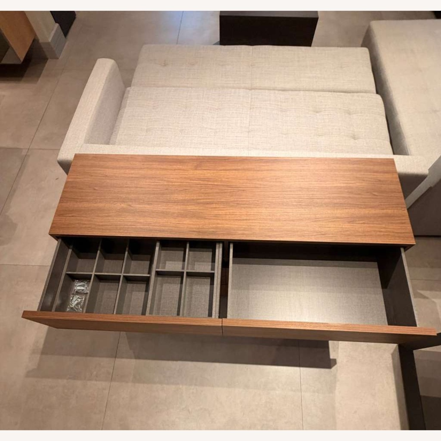 Lazzoni Stone Dresser 63" Dark Brown Wood Dresser - image-2