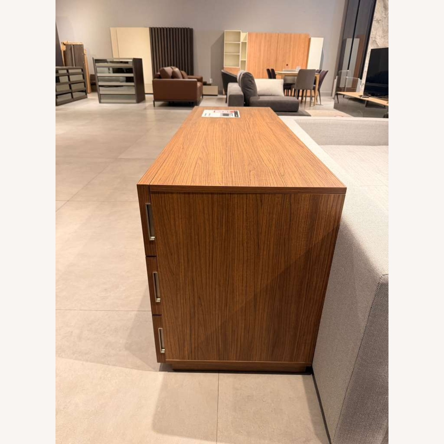 Lazzoni Stone Dresser 63" Dark Brown Wood Dresser - image-5