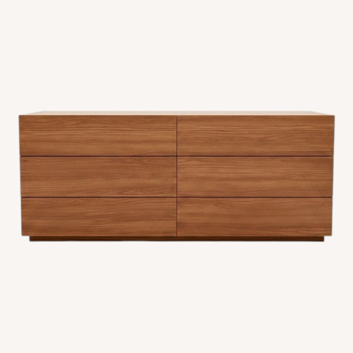 Used Lazzoni Stone Dresser 63" Dark Brown Wood Dresser for sale on AptDeco