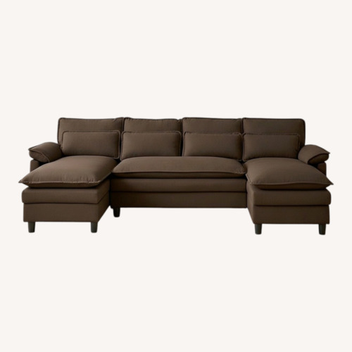 Used Dark Brown Fabric 3+ Piece Sectional for sale on AptDeco