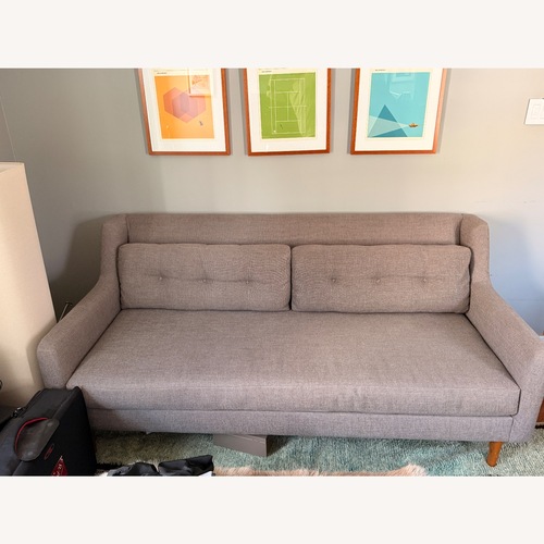 Used West Elm Grey Crosby Mid Century Sofa  for sale on AptDeco