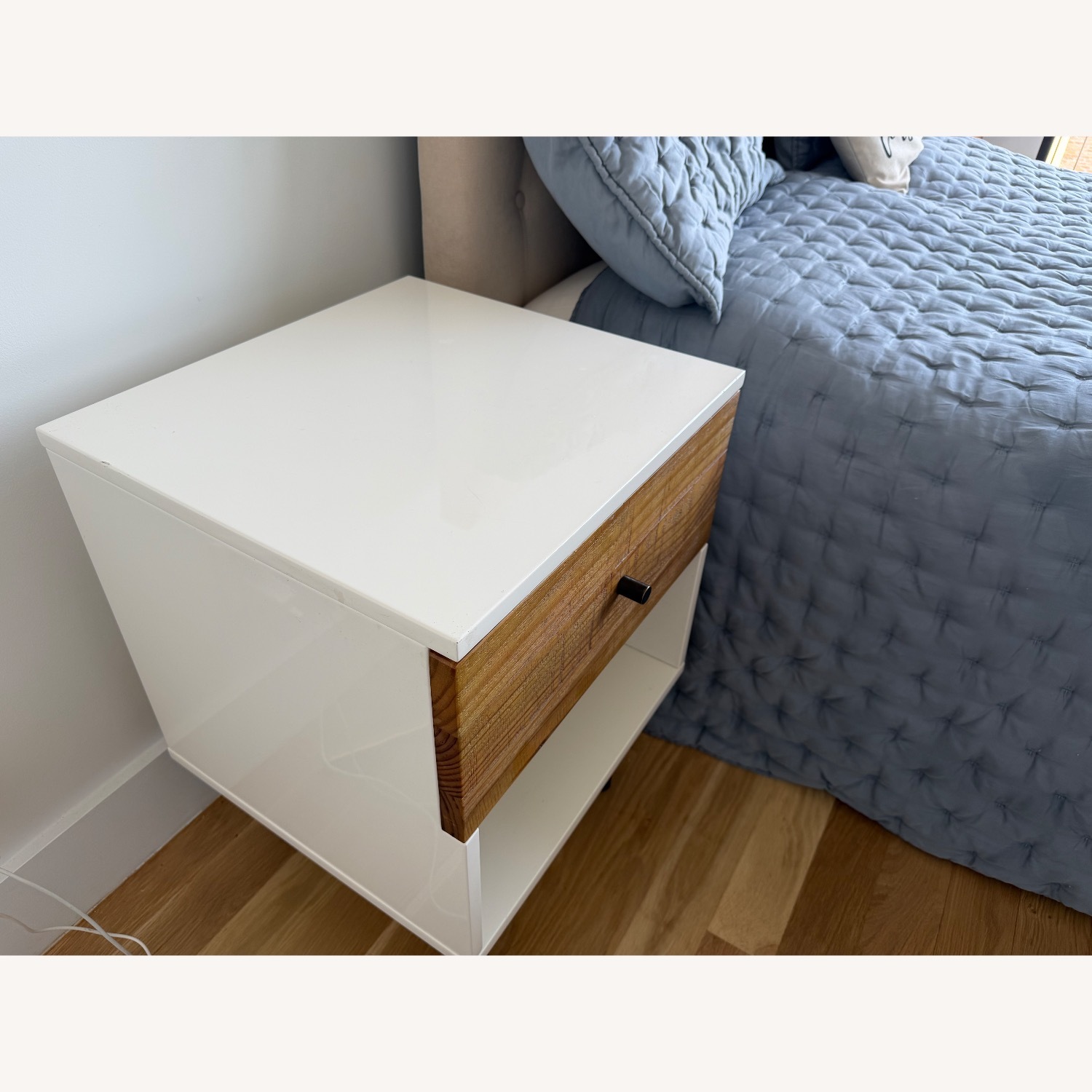 West Elm Reclaimed Wood + Lacquer Nightstands - image-2