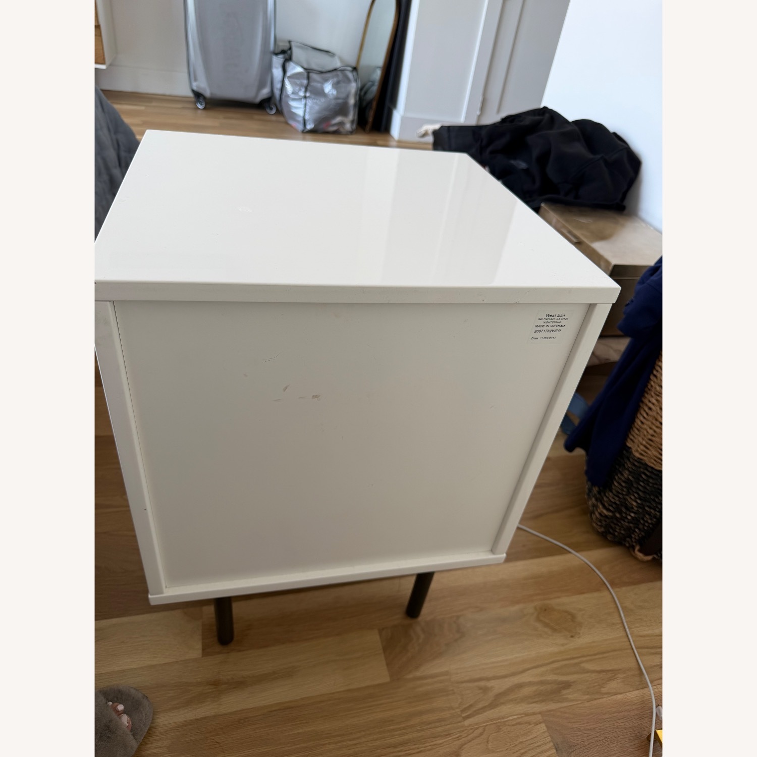 West Elm Reclaimed Wood + Lacquer Nightstands - image-3