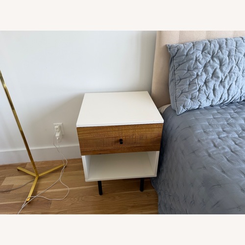 Used West Elm Reclaimed Wood + Lacquer Nightstands for sale on AptDeco