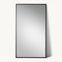 Restoration Hardware Black Metal Rivet Floor Mirror