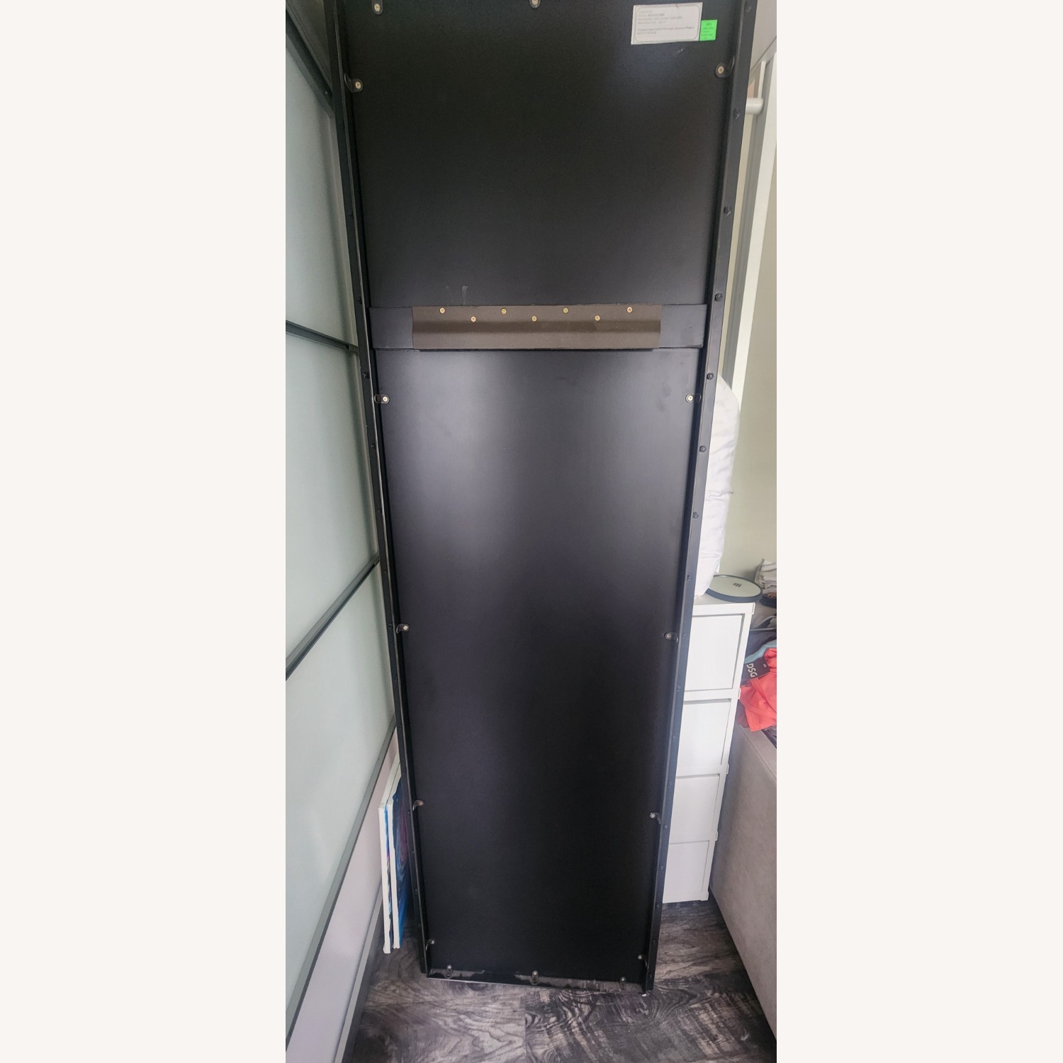 Restoration Hardware Black Metal Rivet Floor Mirror - image-4