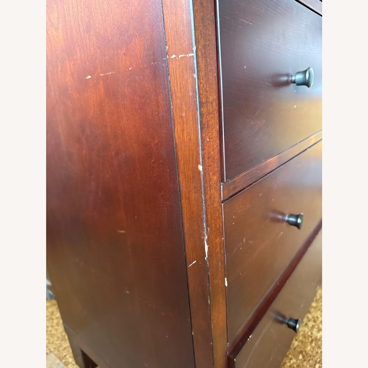 Pottery Barn Valencia Tall Dark Brown Wood Dresser - image-11