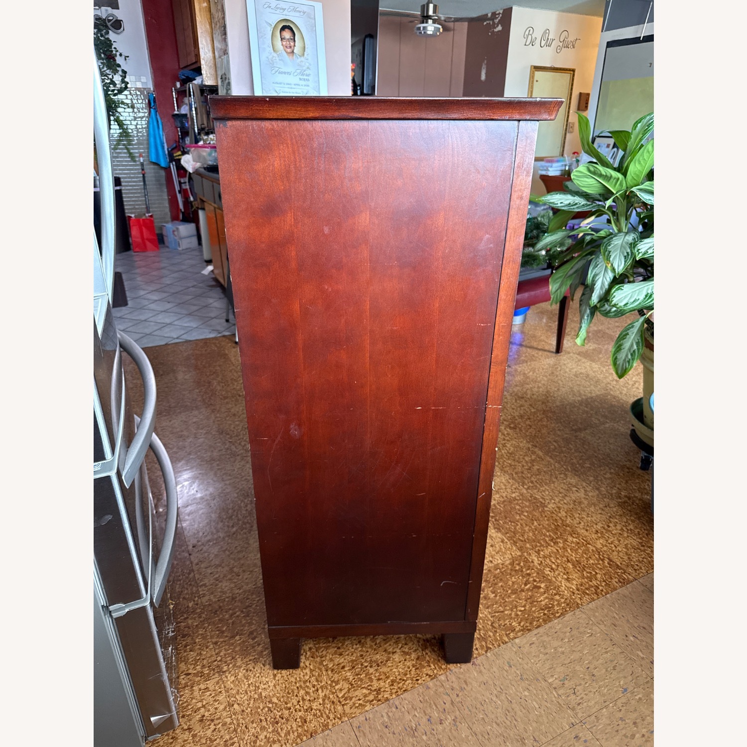 Pottery Barn Valencia Tall Dark Brown Wood Dresser - image-3