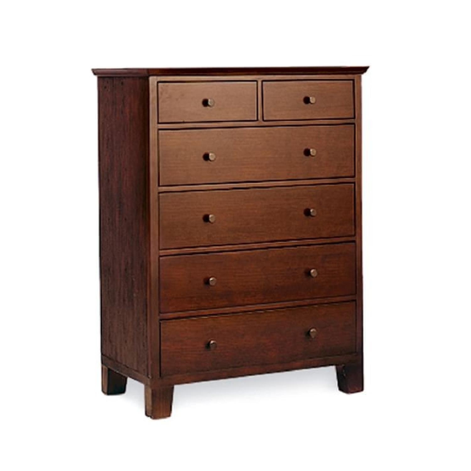 Pottery Barn Valencia Tall Dark Brown Wood Dresser - image-12