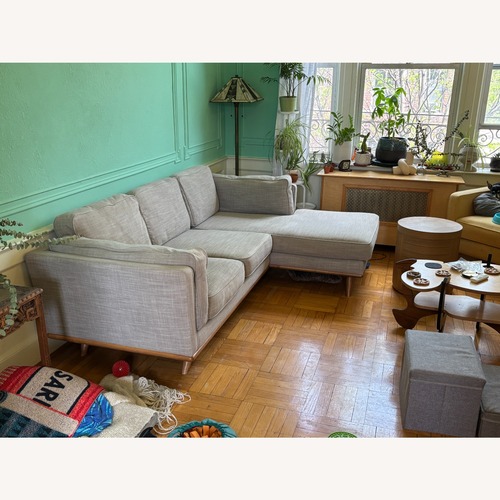 Used Article Timber Light Gray Fabric 2 Piece Sectional for sale on AptDeco