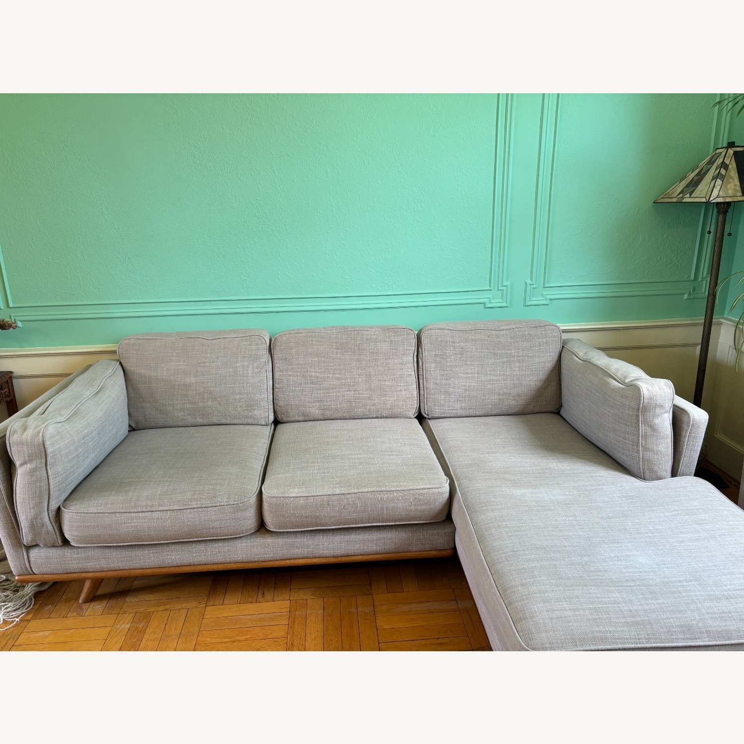 Article Timber Light Gray Fabric 2 Piece Sectional - image-2