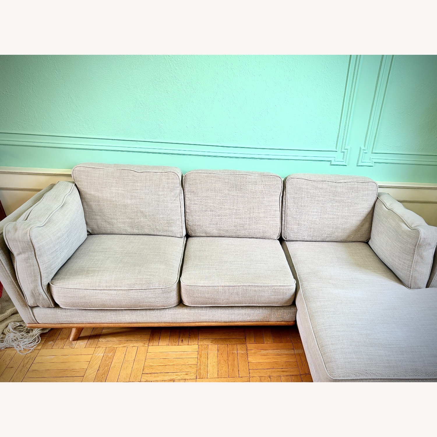 Article Timber Light Gray Fabric 2 Piece Sectional - image-4