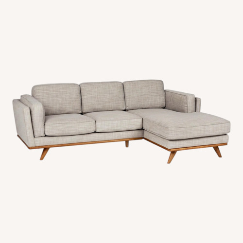 Used Article Timber Light Gray Fabric 2 Piece Sectional for sale on AptDeco