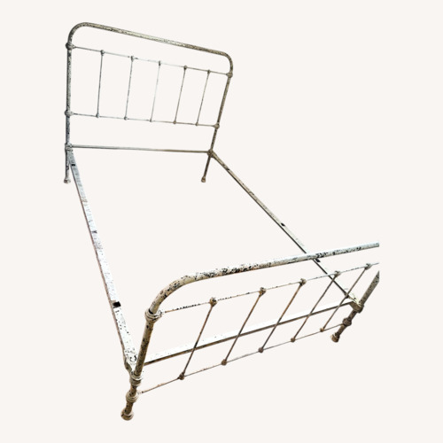 Used Antique Iron Full/Double Bed Frame for sale on AptDeco