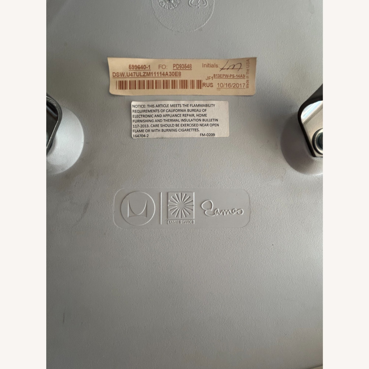 Herman Miller Eames Light Brown Wool Dining Chairs - image-2