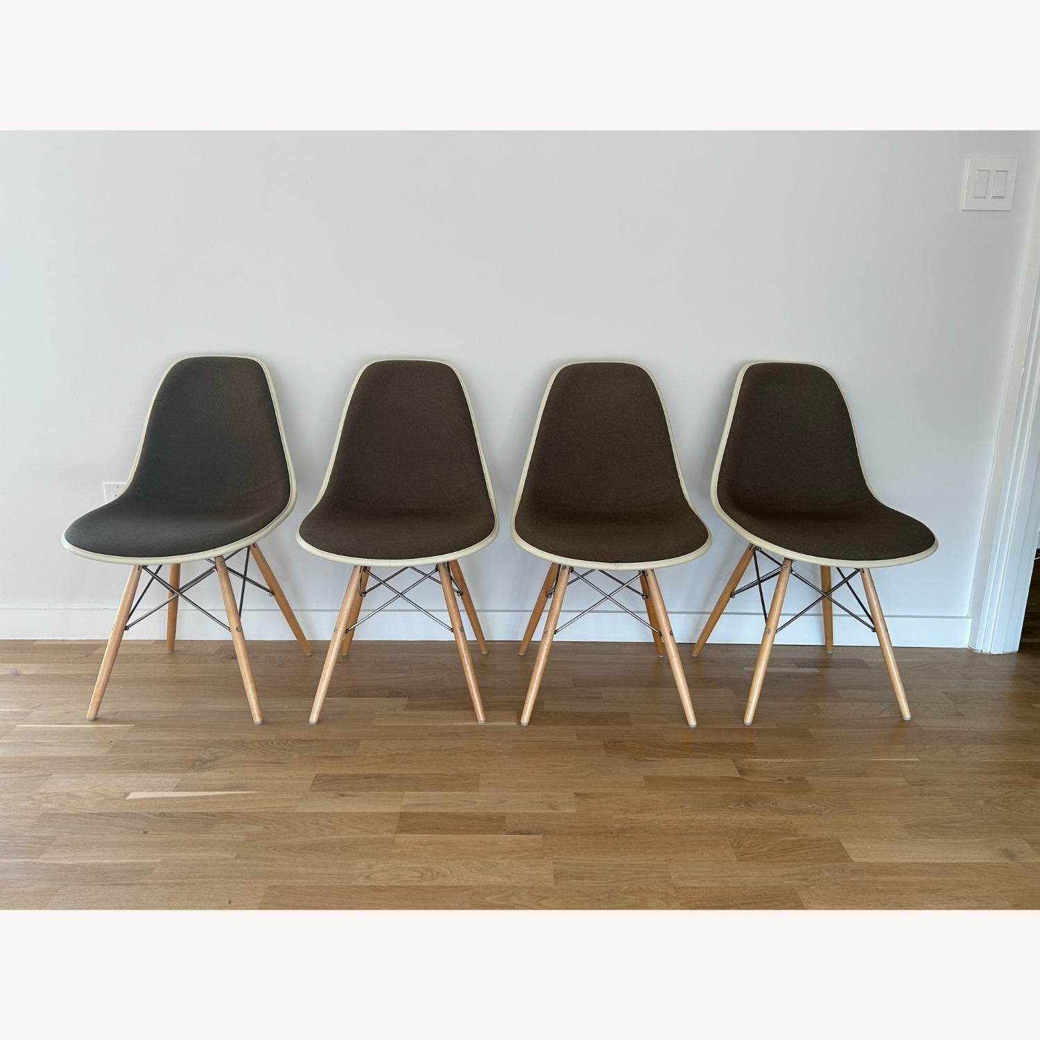 Herman Miller Eames Light Brown Wool Dining Chairs - image-1