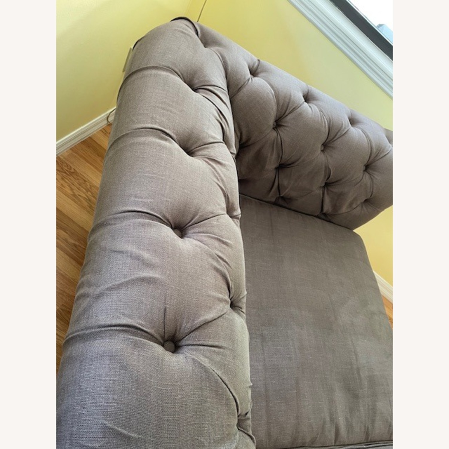 Chesterfield Couch 3 Seat Cushions Feather Filled - image-2