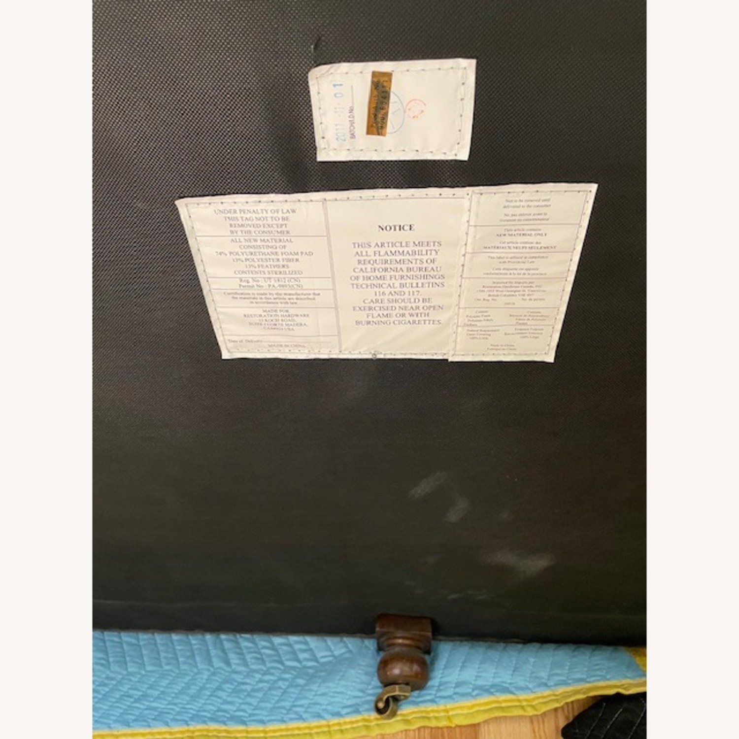 Chesterfield Couch 3 Seat Cushions Feather Filled - image-5