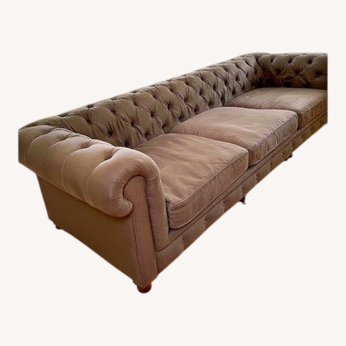 Used Chesterfield Couch 3 Seat Cushions Feather Filled for sale on AptDeco