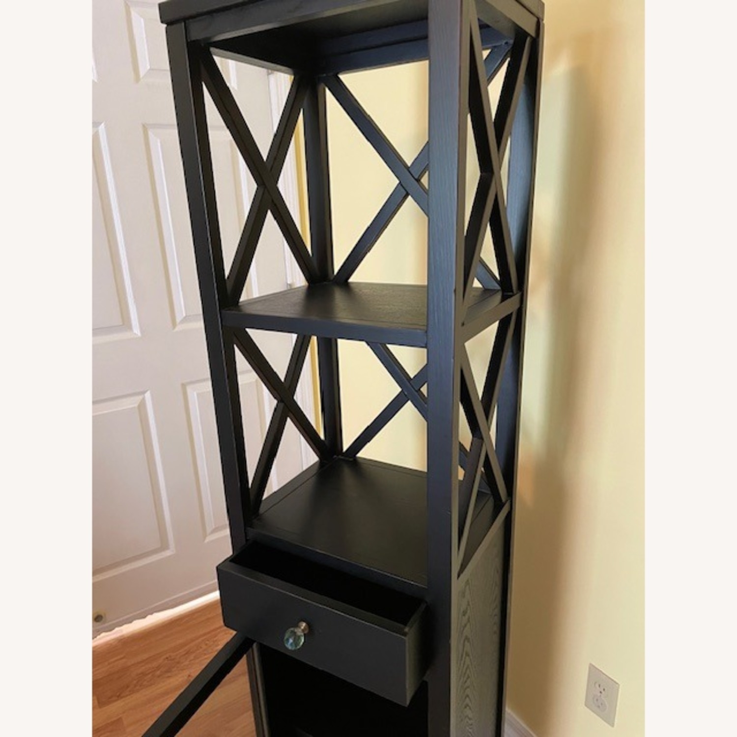 Pier 1 Imports Black Wood Media Storage - image-2