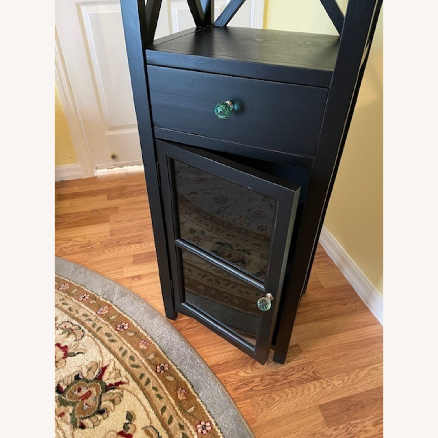 Pier 1 Imports Black Wood Media Storage - image-3