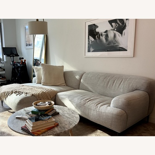 Used Article Abisko Light Gray Fabric 2 Piece Sectional for sale on AptDeco